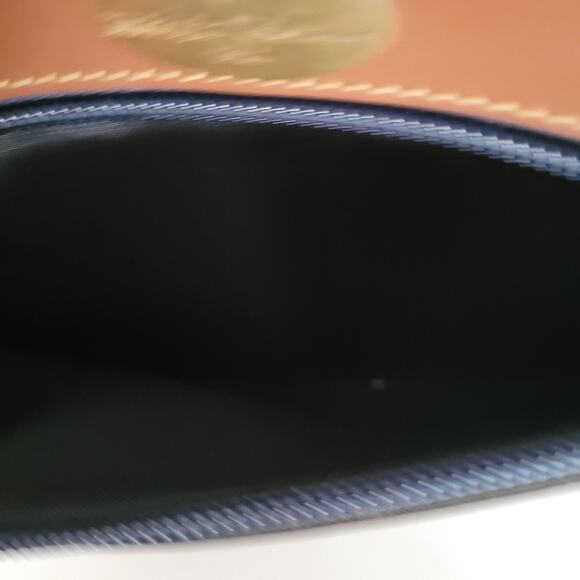 Rudolph Valentino Bag Clutch Wristlet Vintage Zip Pouch Black Brown Leather - Picture 9 of 10